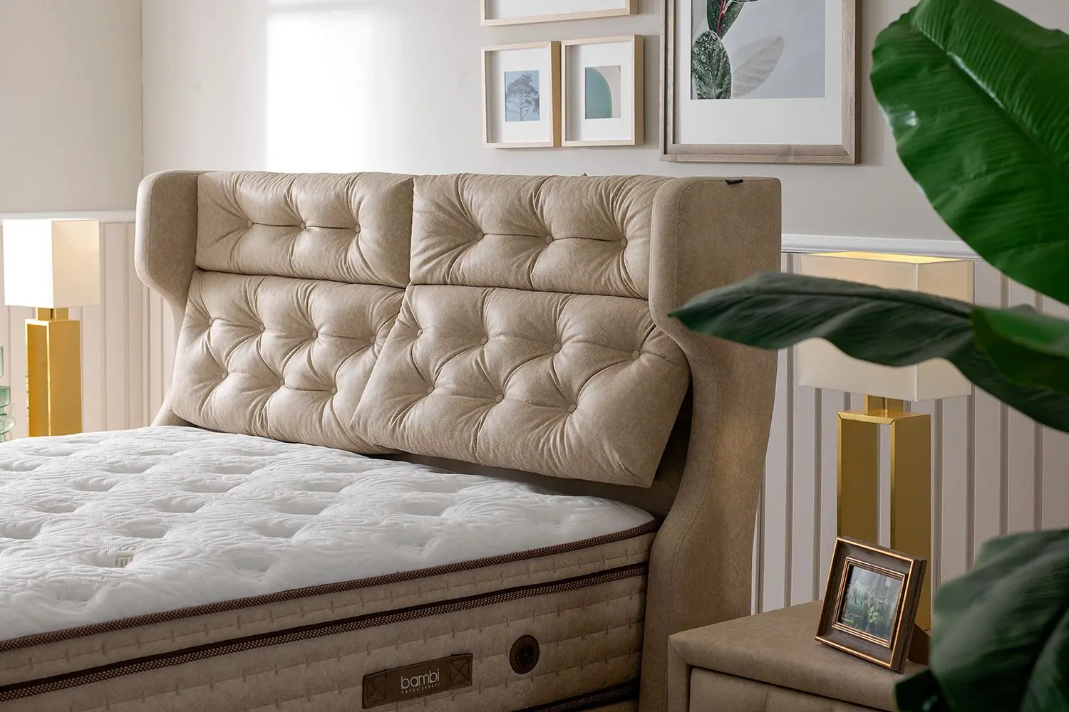 Pat Bambi Nirvana cu saltea 180x200 (Cappuccino) - 3