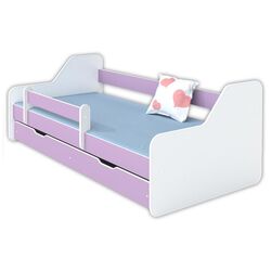 Кровать BellaLuni Dione 80x160 с ящиком/матрасом (White/Lavander)