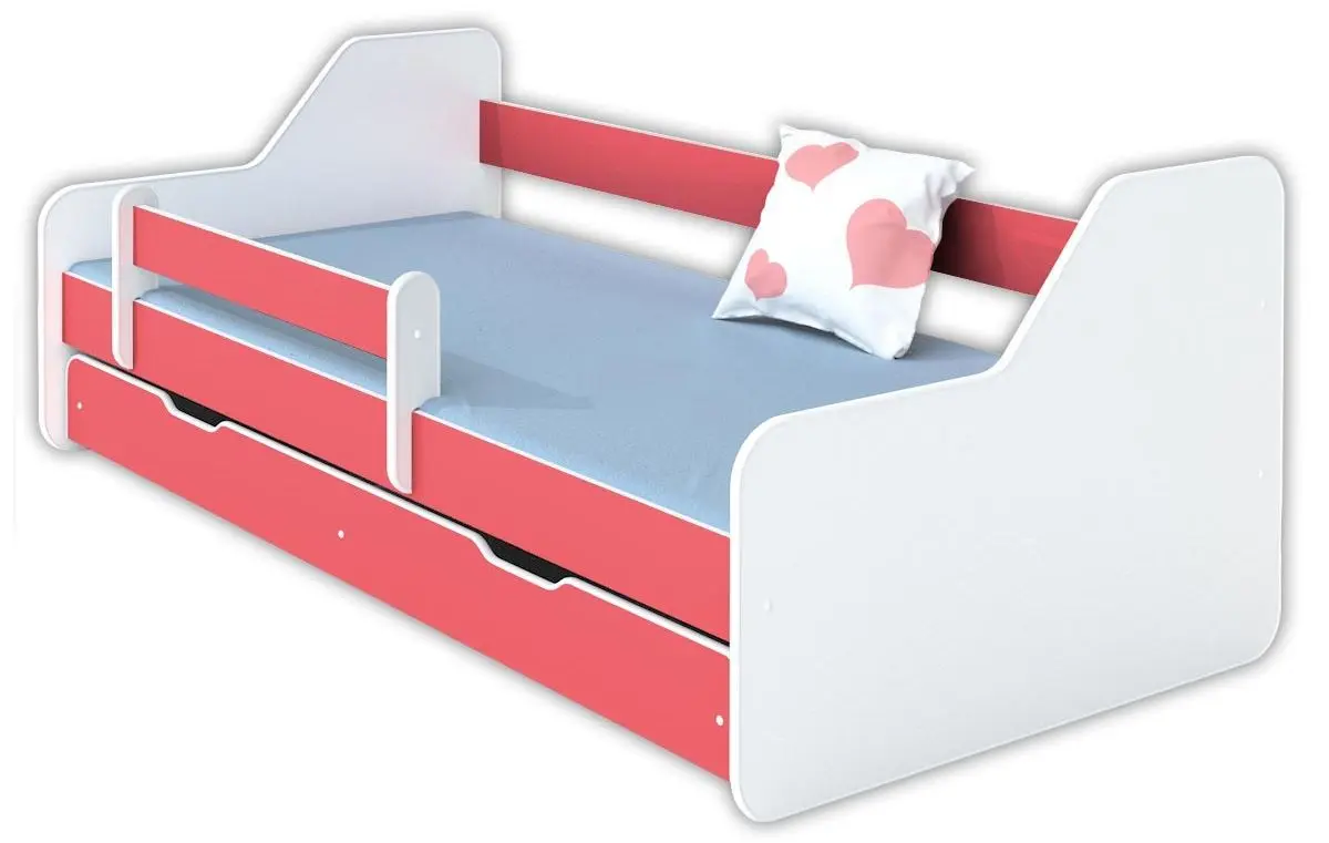 Pat BellaLuni Dione 80x160 cu sertar (White/Pink)