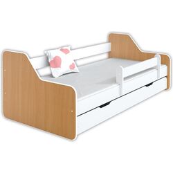 Pat BellaLuni Dione II 80x160 cu sertar/saltea (Beech/White)