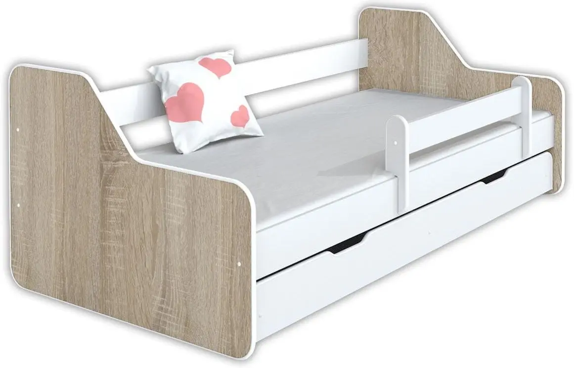 Pat BellaLuni Dione II 80x180 cu sertar (Sonoma Oak/White)