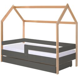 Кровать BellaLuni Domek 80x160 с ящиком (Beech/Graphite)