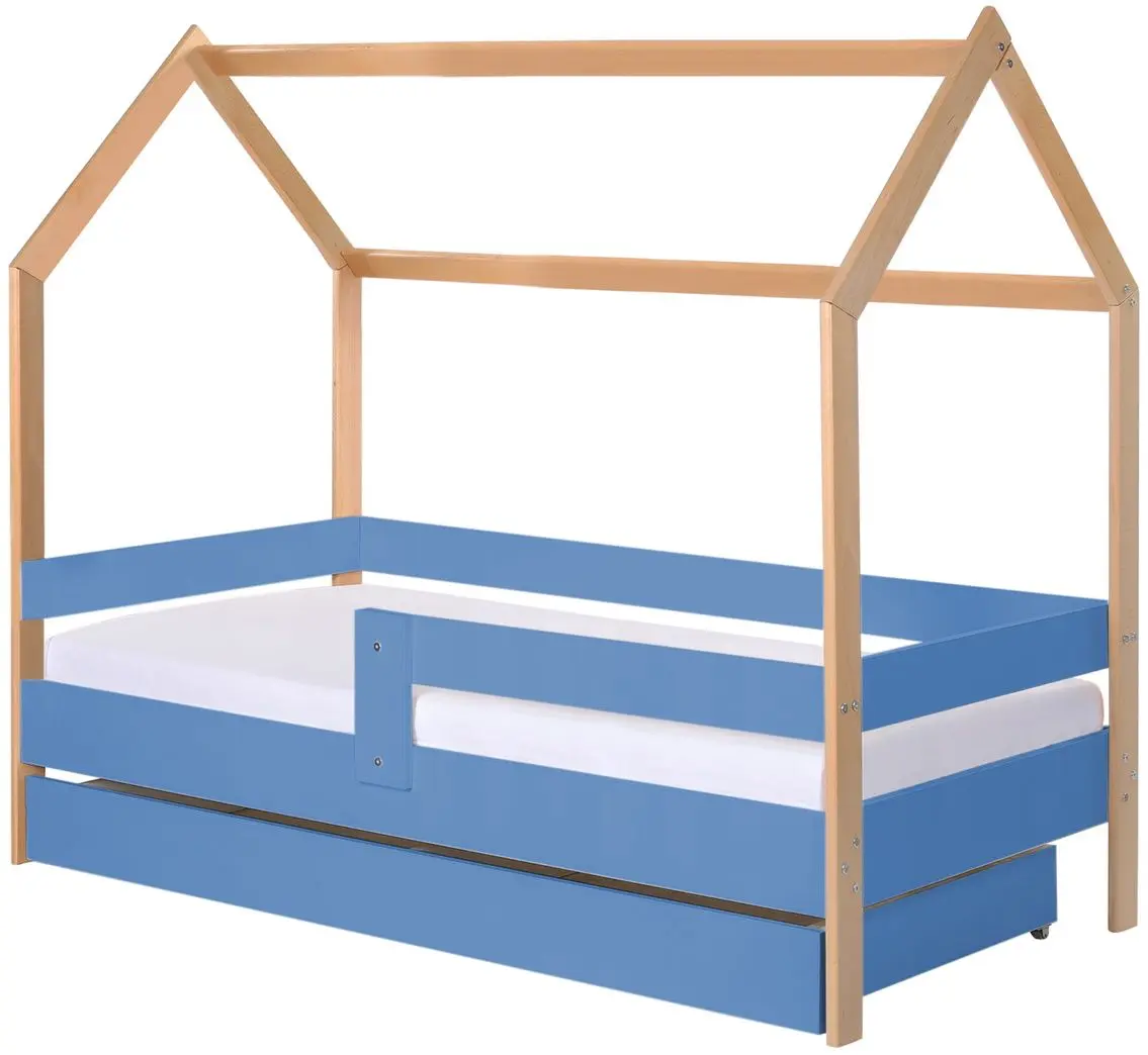 Кровать BellaLuni Domek 80x180 с ящиком (Beech/Blue)