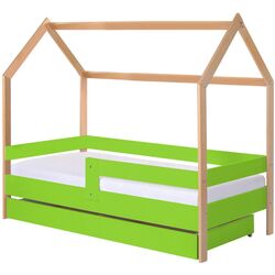 Кровать BellaLuni Domek 80x180 с ящиком (Beech/Green)