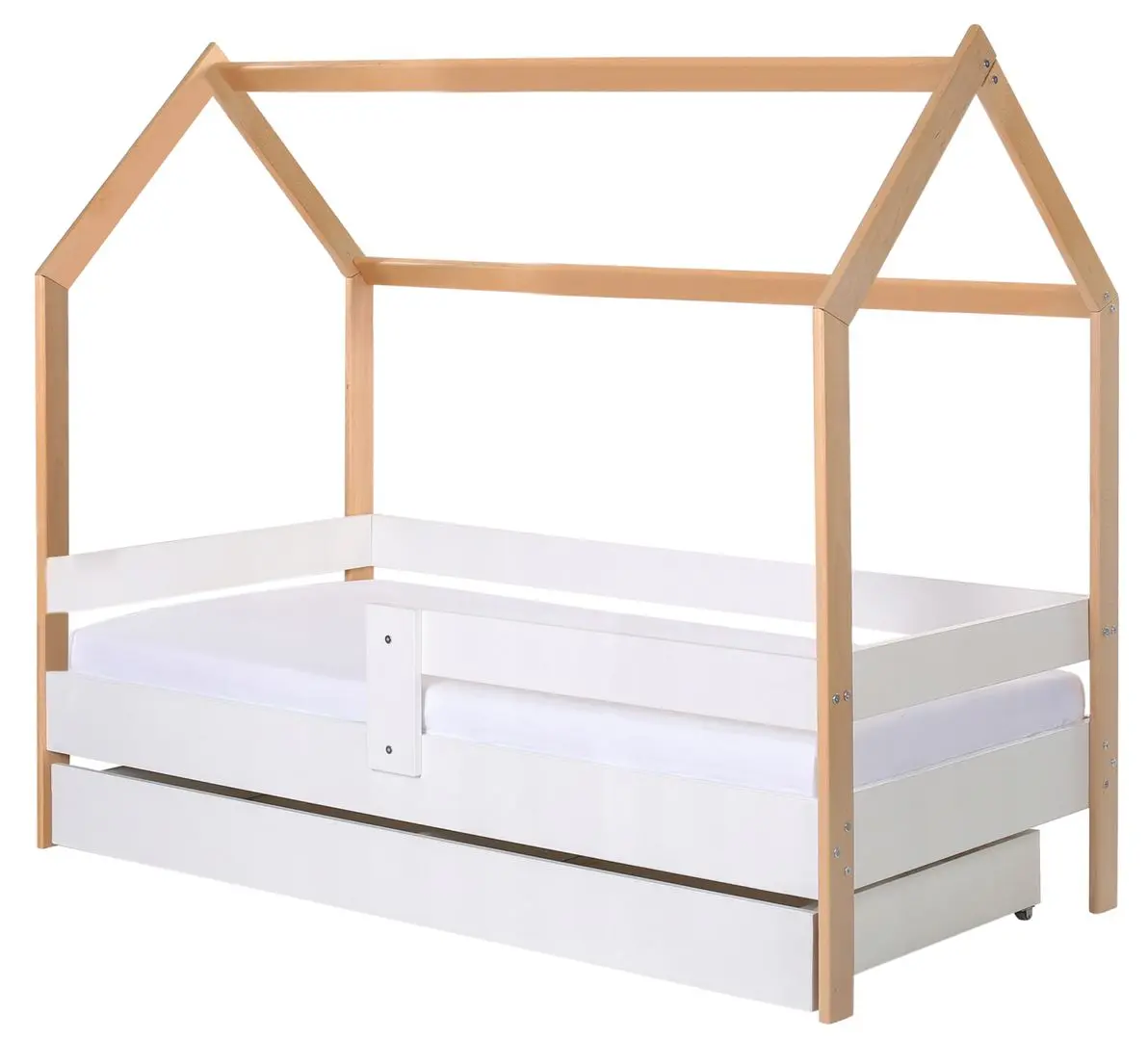 Кровать BellaLuni Domek 80x180 (White/Beech)