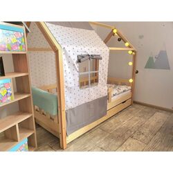 Кровать BellaLuni Domek с ящиком 80x160 (Natural Pine) Thumb