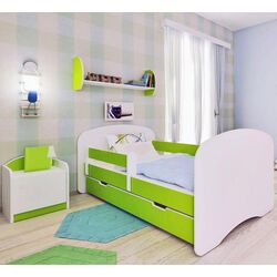 Кровать BellaLuni Happy 70x140 с ящиком (White/Light Green) Thumb