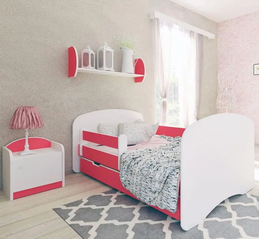 Pat BellaLuni Happy 70x140 cu sertar (White/Pink) - 2