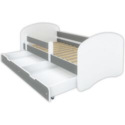 Кровать BellaLuni Happy 80x160 с ящиком (White/Graphite)