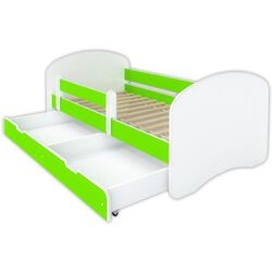 Кровать BellaLuni Happy 90x180 с ящиком (White/Light Green)