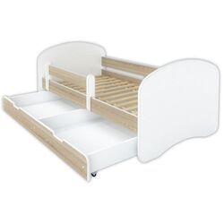 Кровать BellaLuni Happy 90x180 с ящиком (White/Sonoma Oak)