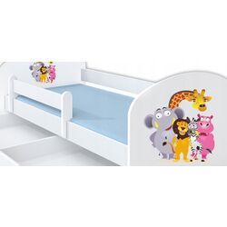 Pat BellaLuni Happy Animals №7 cu sertar/saltea 80x160 (White) Thumb