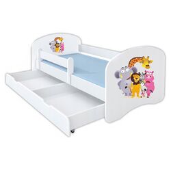 Pat BellaLuni Happy Animals №7 cu sertar/saltea 90x180 (White)