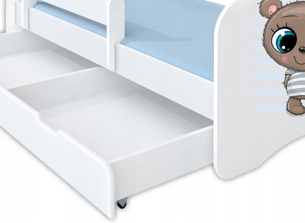 Кровать BellaLuni Happy Cute Miss №6 с ящиком/матрасом 80x160 (White) - 3