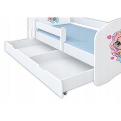 Кровать BellaLuni Happy Mermaid №9 с ящиком/матрасом 70x140 (White) Thumb