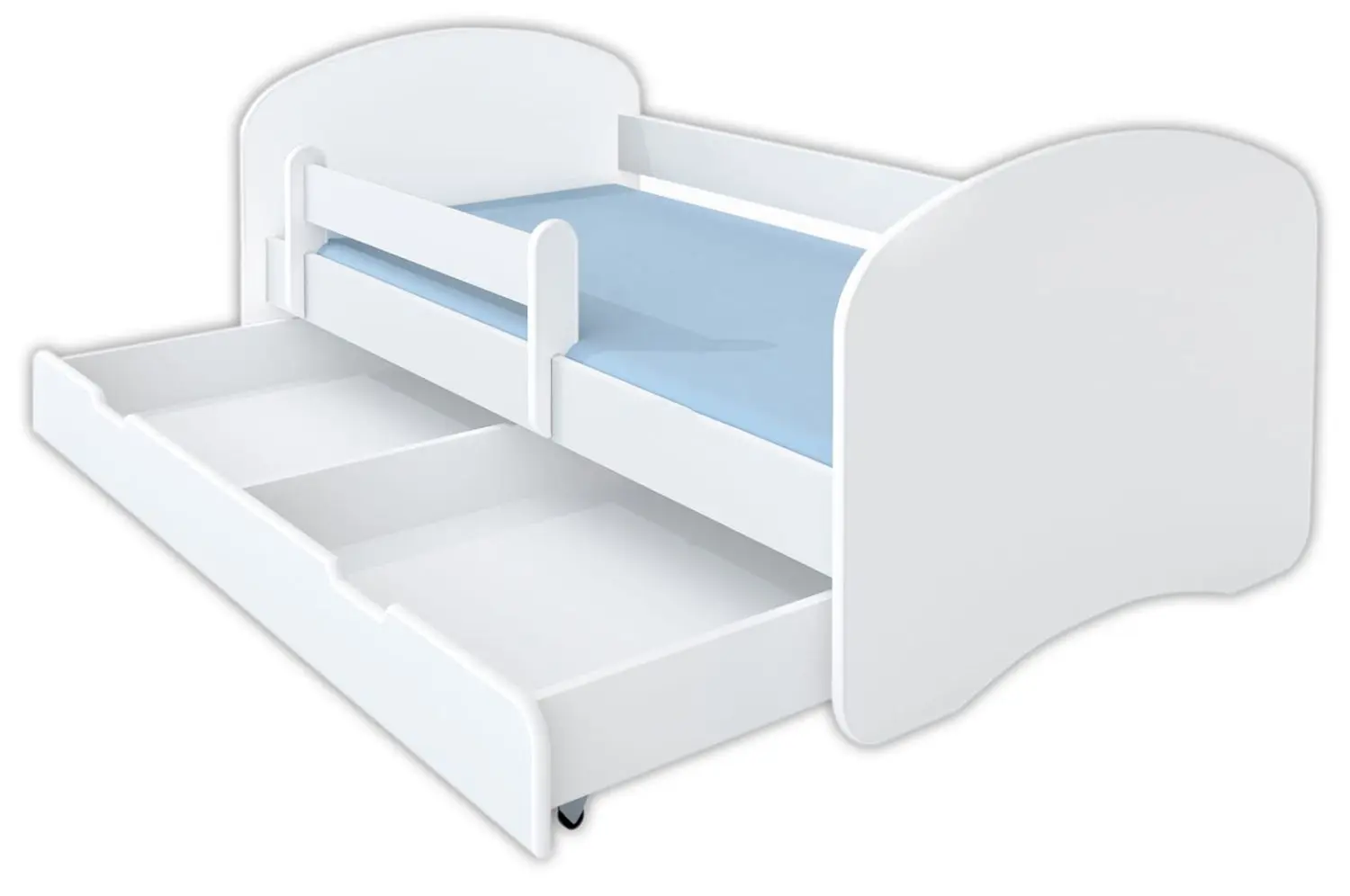 Кровать BellaLuni Happy 80x160 с ящиком/матрасом (White)