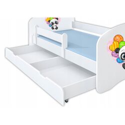 Кровать BellaLuni Happy Panda №13 с ящиком/матрасом 80x160 (White) Thumb