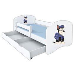 Pat BellaLuni Happy Paw Patrol №1 cu sertar/saltea 70x140 (White)