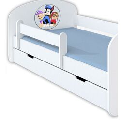 Pat BellaLuni Happy Paw Patrol Nr.2 cu sertar/saltea 70x140 (White) Thumb