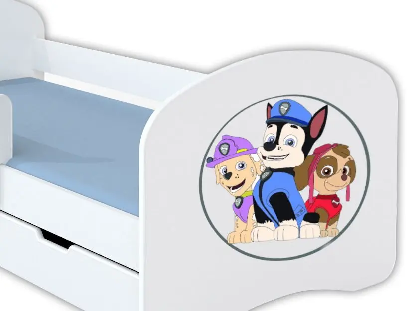Кровать BellaLuni Happy Paw Patrol №2 с ящиком/матрасом 90x180 (White) - 2