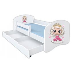 Pat BellaLuni Happy Princess №5 cu sertar/saltea 90x180 (White)