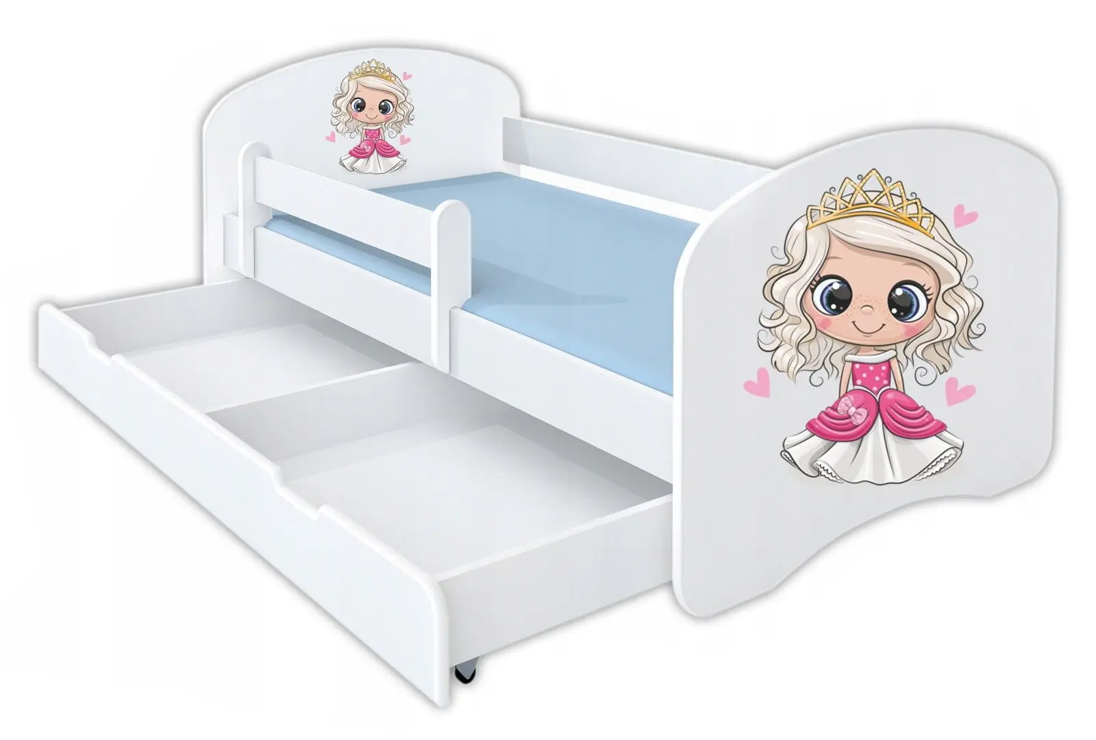 Pat BellaLuni Happy Princess №5 cu sertar/saltea 90x180 (White)
