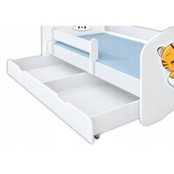 Кровать BellaLuni Happy Tyger №8 с ящиком/матрасом 70x140 (White) Thumb