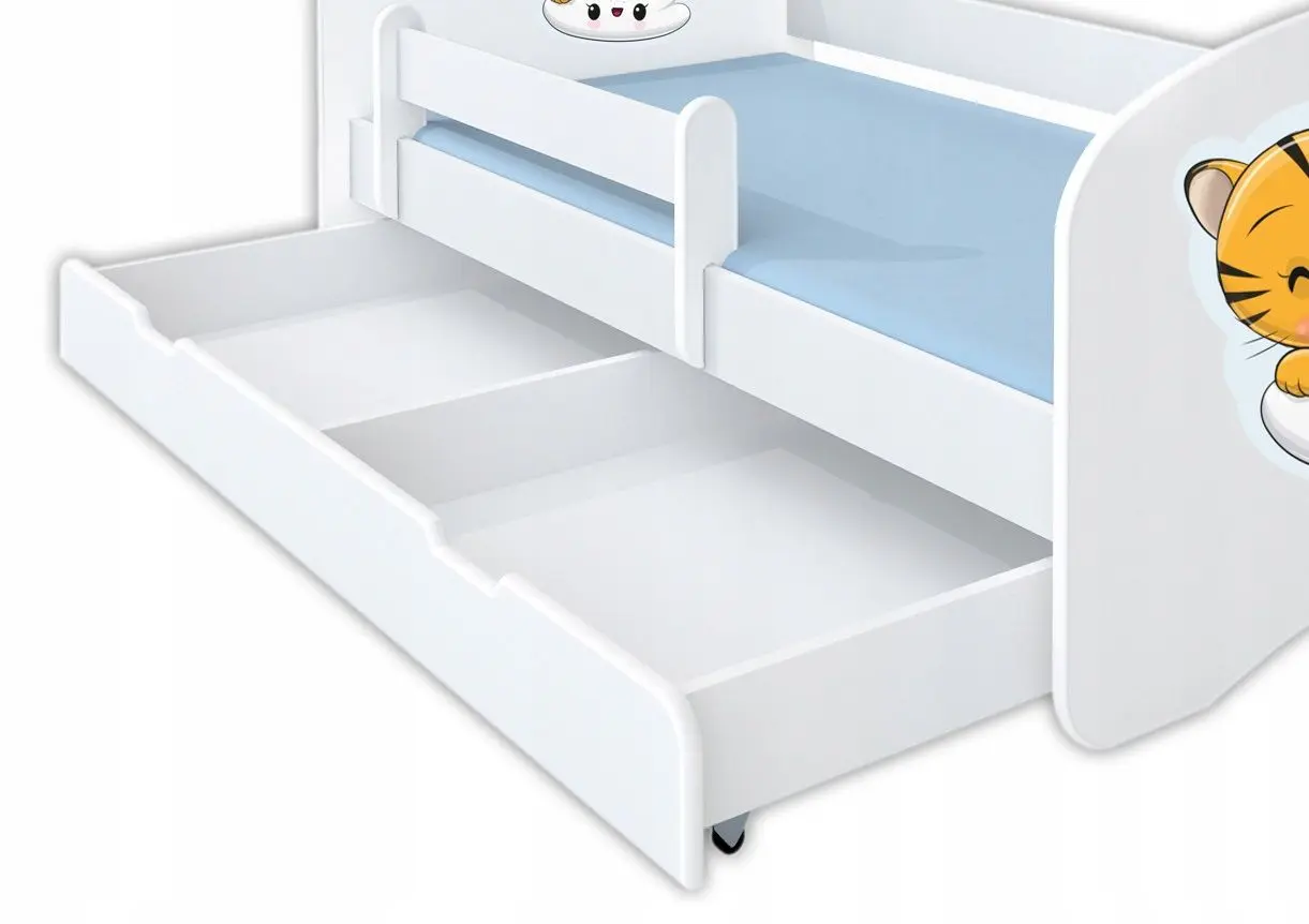 Кровать BellaLuni Happy Tyger №8 с ящиком/матрасом 90x180 (White) - 3