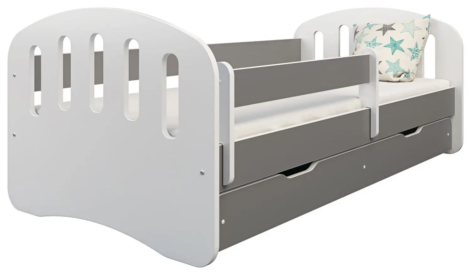 Pat BellaLuni Joy cu sertar/saltea 80x180 (Graphite/White)