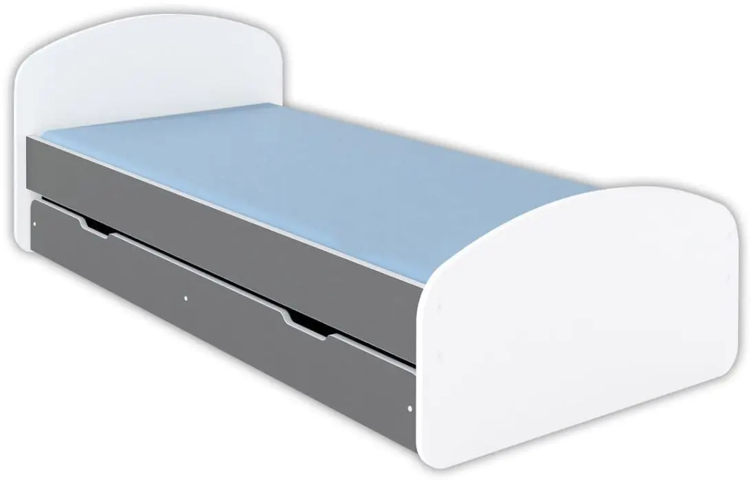 Кровать BellaLuni Luna 90x200 с ящиком (White/Graphite)