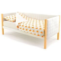 Кровать Бельмарко Svogen с обивкой 70x160 (Дерево/Белый) Thumb