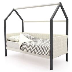 Pat casuta Бельмарко Svogen tapitat 70x160 (Graphite/White) Thumb