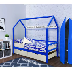 Pat casuta + Sertare Бельмарко Svogen 2pcs (Blue/White)