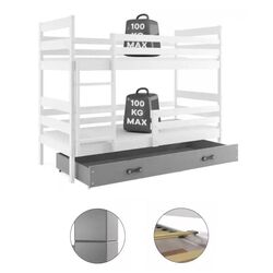 Pat suprapus BMS Group Eryk cu sertar 90x200 (Graphite) Thumb