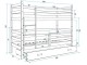 Pat suprapus BMS Group Eryk cu sertar 90x200 (Graphite)