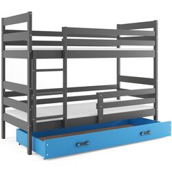 Двухъярусная кровать BMS Group Eryk ящик 90x200 (Graphite/Blue) Thumb