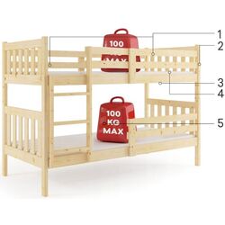 Pat suprapus BMS Group Kacper saltea 90x190 (Pine) Thumb