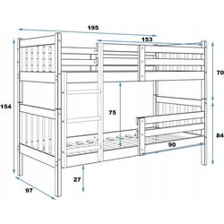 Pat suprapus BMS Group Kacper saltea 90x190 (Pine) Thumb