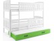 Pat suprapus BMS Group Kubus 3 pat retractabil/saltea 80x190 (White/Green)