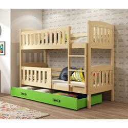 Pat suprapus BMS Group Kubus sertar/saltea 90x200 (Pine/Green)