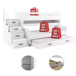 Pat suprapus BMS Group Max 1 cu pat retractabil 80x200 (White) Thumb