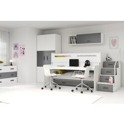 Pat suprapus BMS Group Max 1 pat retractabil/saltea 80x200 (Graphite/White) Thumb