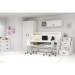 Pat suprapus BMS Group Max 1 pat retractabil/saltea 80x200 (White) Thumb