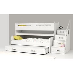 Pat suprapus BMS Group Max 1 pat retractabil/saltea 80x200 (White)