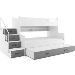 Pat suprapus BMS Group Max 3 cu pat retractabil 120x200 (Graphite/White) Thumb