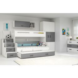 Pat suprapus BMS Group Max 3 cu pat retractabil 120x200 (Graphite/White) Thumb