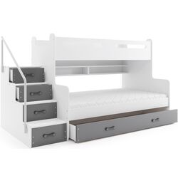 Pat suprapus BMS Group Max 3 cu sertar 120x200 (Graphite/White) Thumb