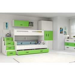 Pat suprapus BMS Group Max 3 cu sertar 120x200 (Green/White) Thumb