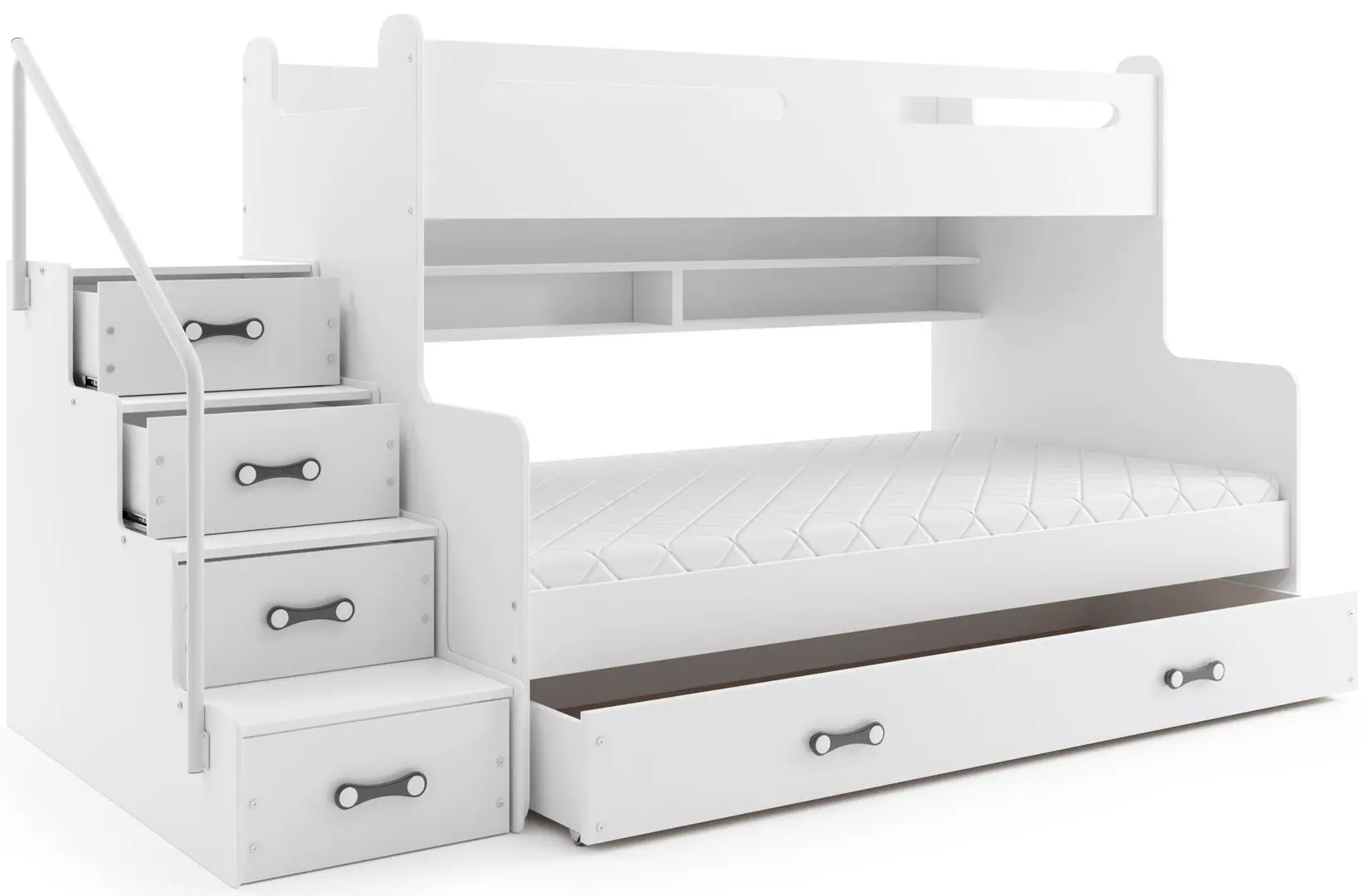 Pat suprapus BMS Group Max 3 cu sertar 120x200 (White)