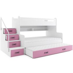 Pat suprapus BMS Group Max 3 pat retractabil/saltea 120x200 (Pink/White) Thumb